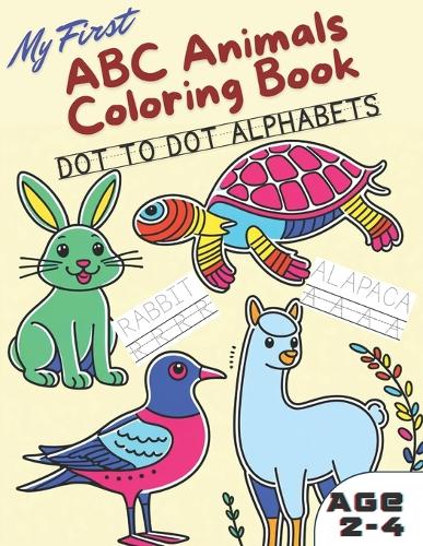 animals alphabet ABC coloring book for kids ages 2-4 years