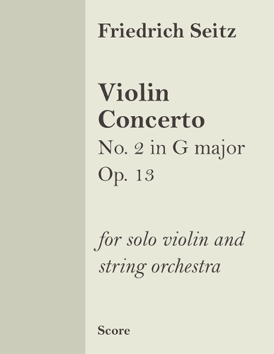 Violin Concerto No. 2 in G major Op. 13 (score)