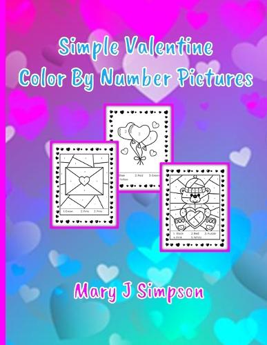 Simple Valentine Color By Number Pictures