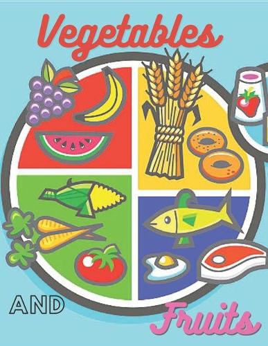 Vegetables And Fruits coloring book for kids