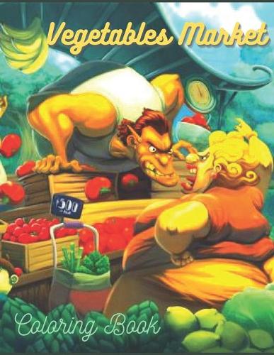 Vegetables Market coloring book