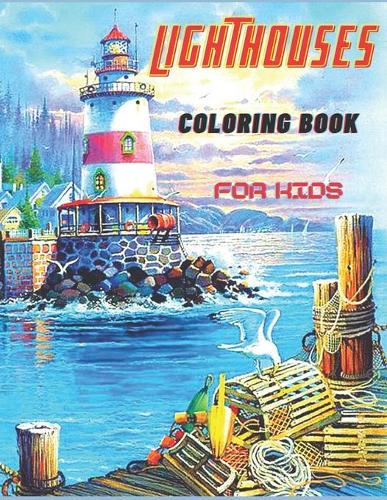 Lighthouses Coloring Book For Kids