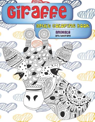Adult Coloring Book Art Therapy - Animals - Giraffe