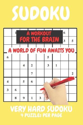 Sudoku Very Hard Expert Level Compact Book Fits In Your Bag 4 Puzzles Per Page