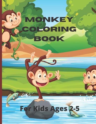 Monkey Coloring Book for Kids Ages 2-5