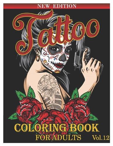 Tattoo Coloring Book for Adults