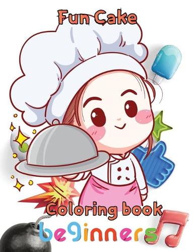 Fun cake coloring book beginners