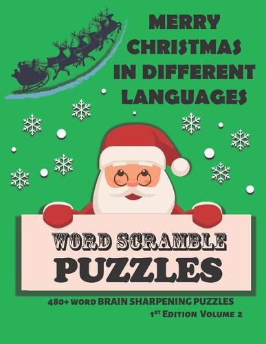 Merry Christmas in Different Languages Word Scramble Puzzles