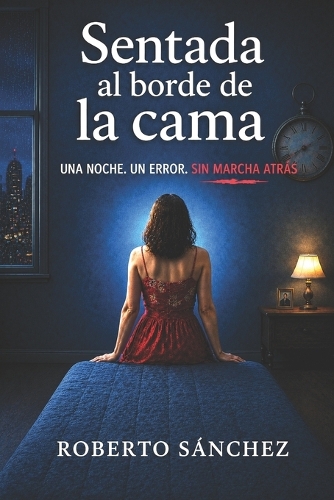 Sentada al borde de la cama
