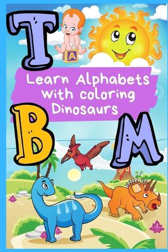 learn alphabets with coloring dinosaurs