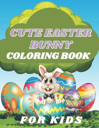 Cute easter bunny coloring book for kids