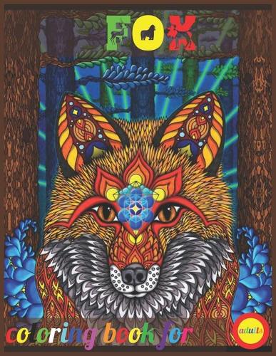 fox coloring book for adults