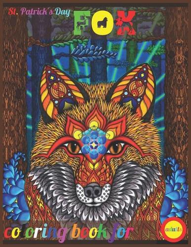 St. Patrick's Day fox coloring book for adults