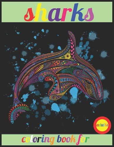 sharks coloring book for adults