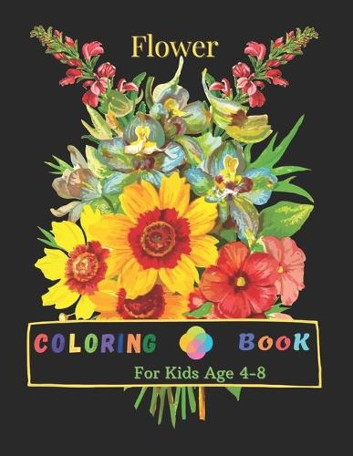 Flower Coloring Book For Kids Age 4-8