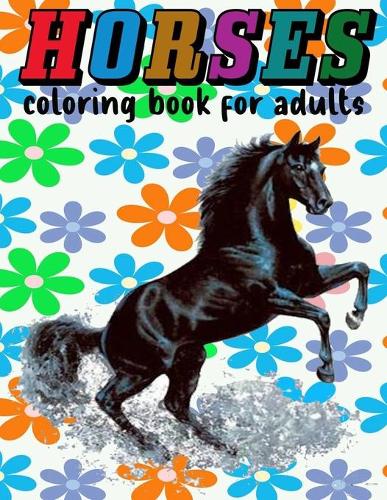 HORSES coloring book for adults