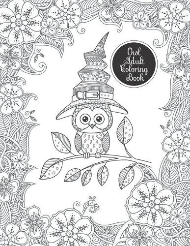 Owl adult coloring book