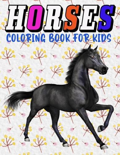 HORSES coloring book for kids