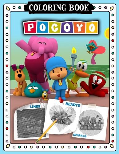 Pocoyo Lines Spirals Hearts Coloring Book