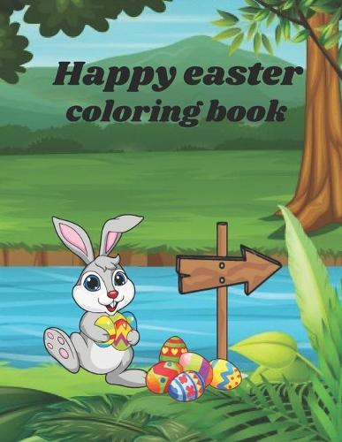 Happy easter coloring book
