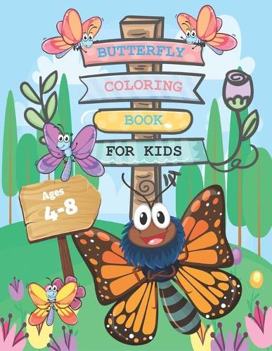 Butterfly coloring book for kids ages 4-8