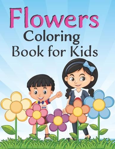 Flowers coloring book for kids