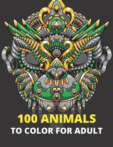 100 Animals to color for adult