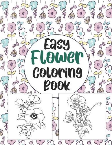 Easy Flower Coloring book