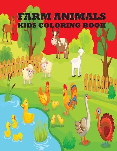 Farm Animals Kids Coloring Book