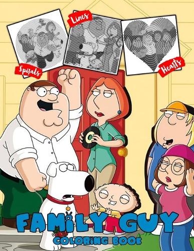 Family Guy Lines Spirals Hearts Coloring Book