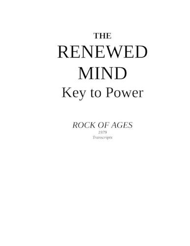 The Renewed Mind - Key to Power
