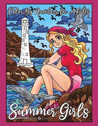 Summer Girls Color By Numbers for Adults