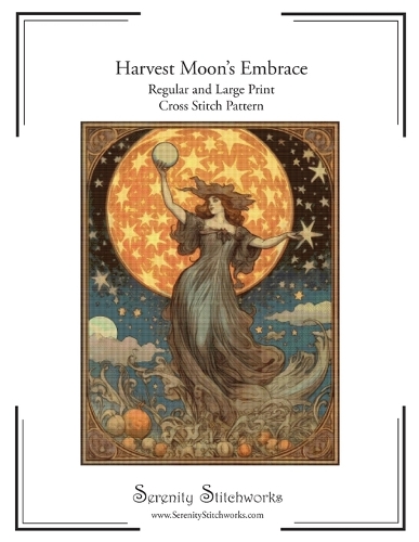Harvest Moon's Embrace Cross Stitch Pattern