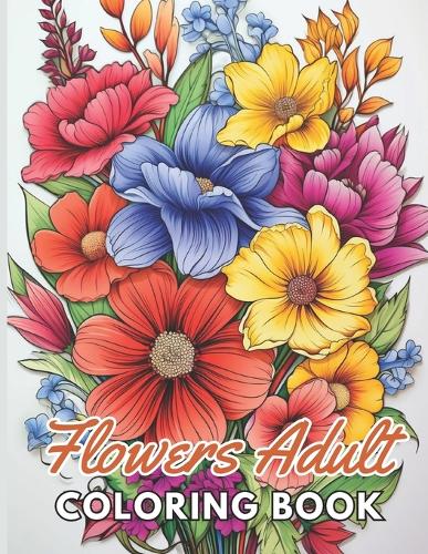 Flowers Adult Coloring Book