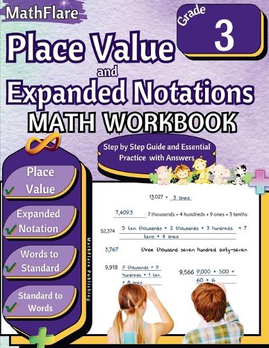 Place Value and Expanded Notations Math Workbook 3rd Grade
