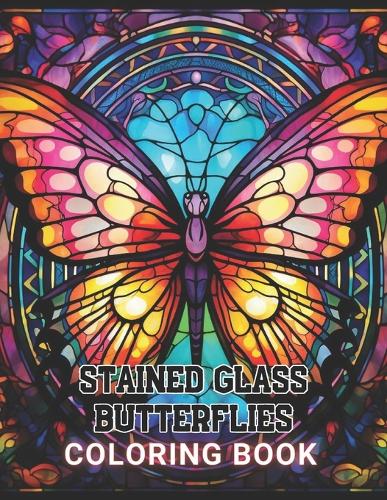 Stained Glass Butterflies Coloring Book