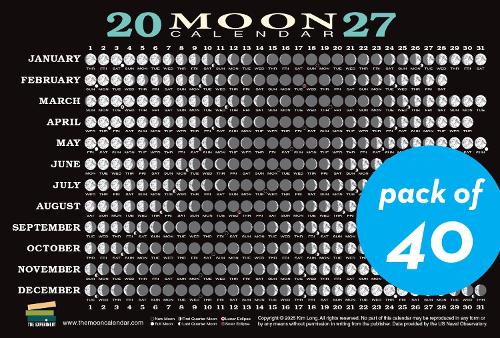 2027 Moon Calendar Card (40 pack)