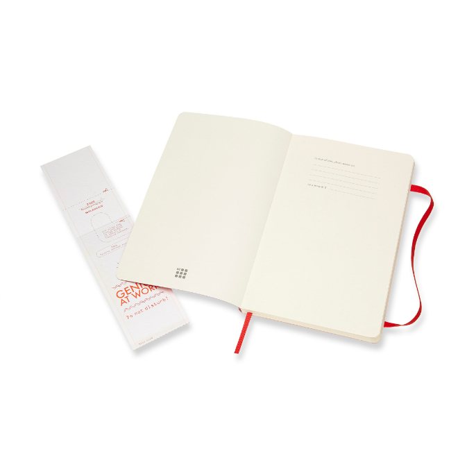 Scarlet Red Plain Soft Notebook L