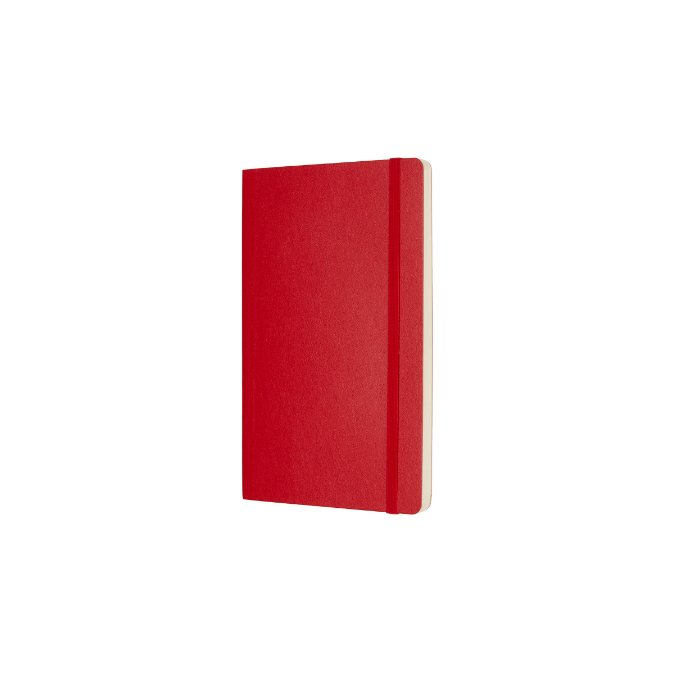 Scarlet Red Plain Soft Notebook L