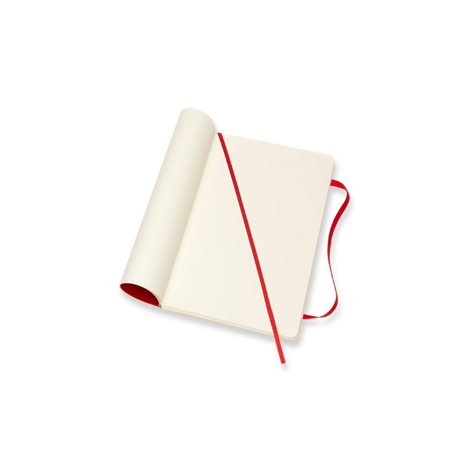 Scarlet Red Plain Soft Notebook L