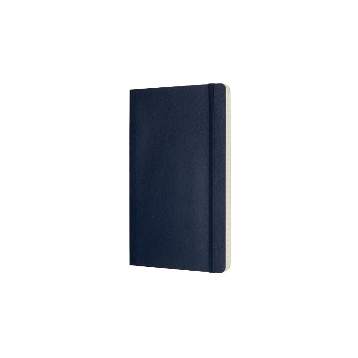 Sapphire Blue Ruled Soft Notebook Large
