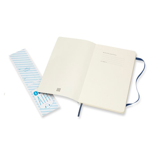 Sapphire Blue Ruled Soft Notebook Large