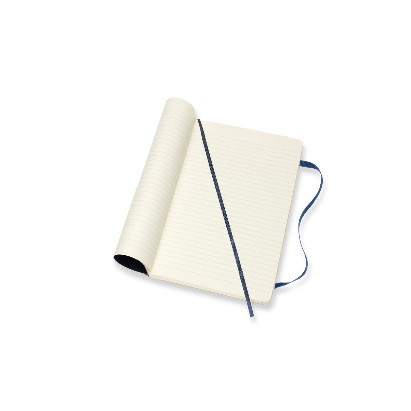 Sapphire Blue Ruled Soft Notebook Large