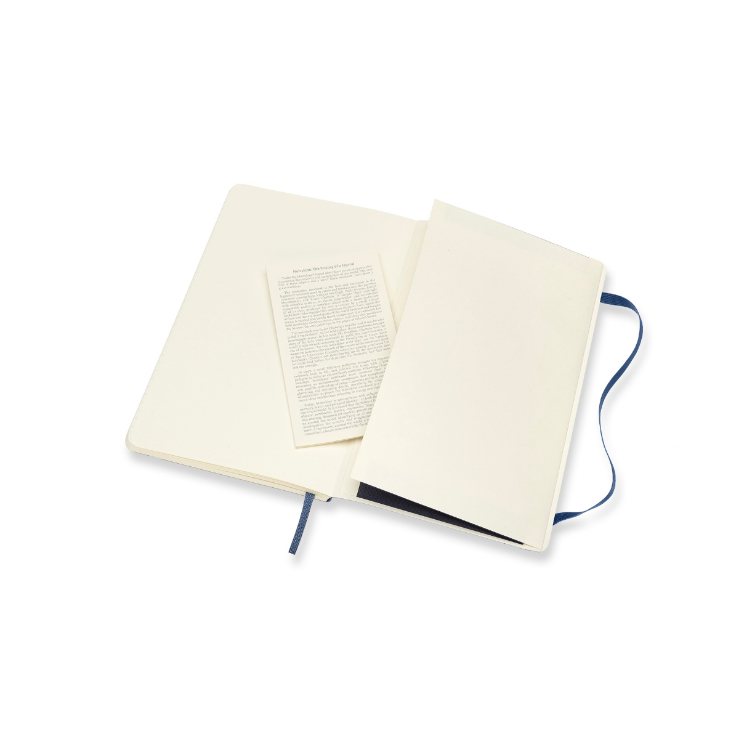 Sapphire Blue Ruled Soft Notebook Large