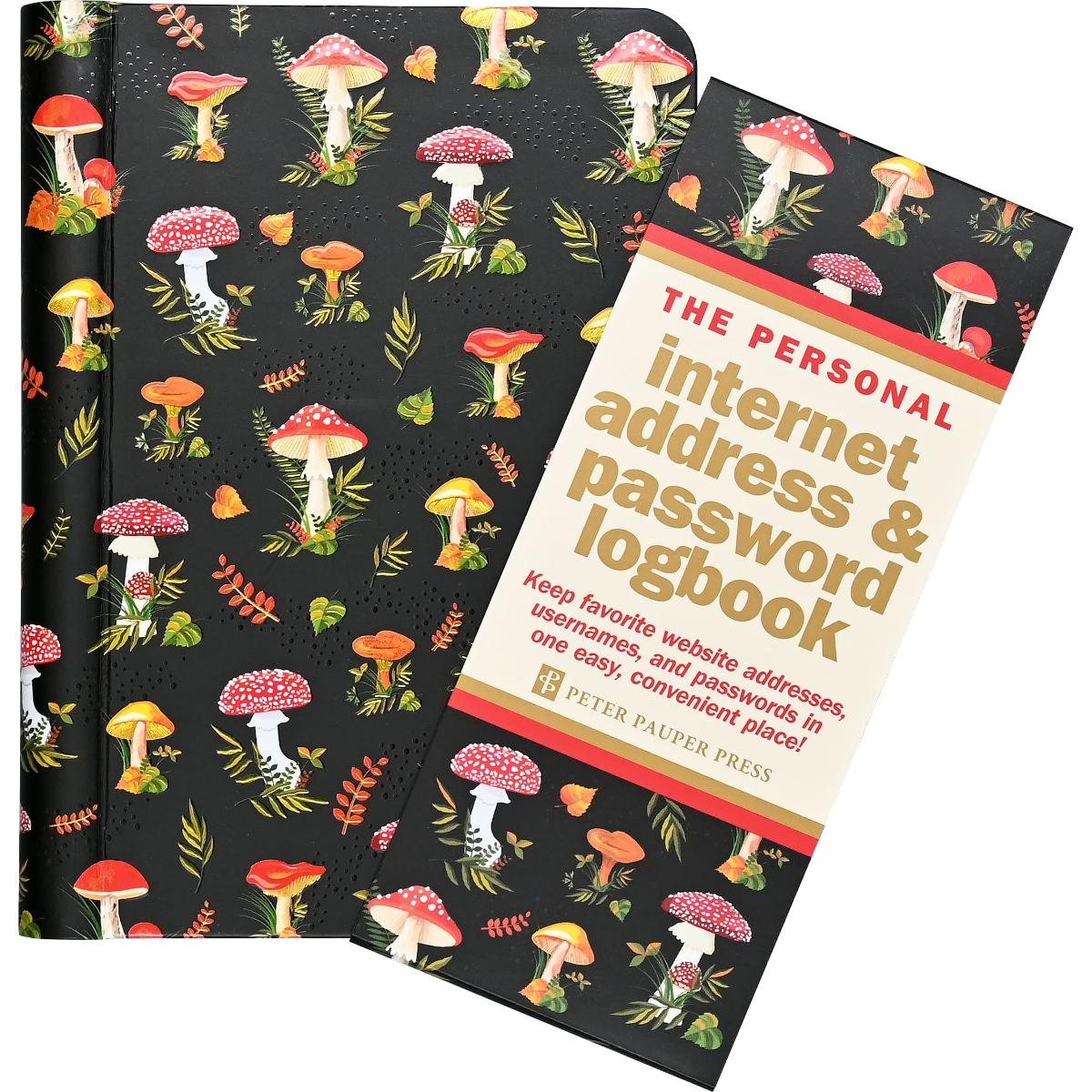 Address & Password Logbook- Mushroom