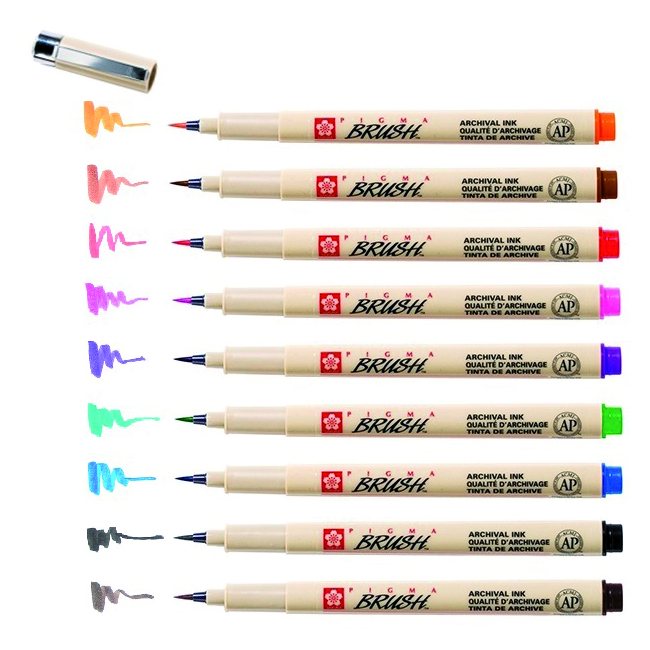 Sakura Pigma Brush Set | 9 Colours