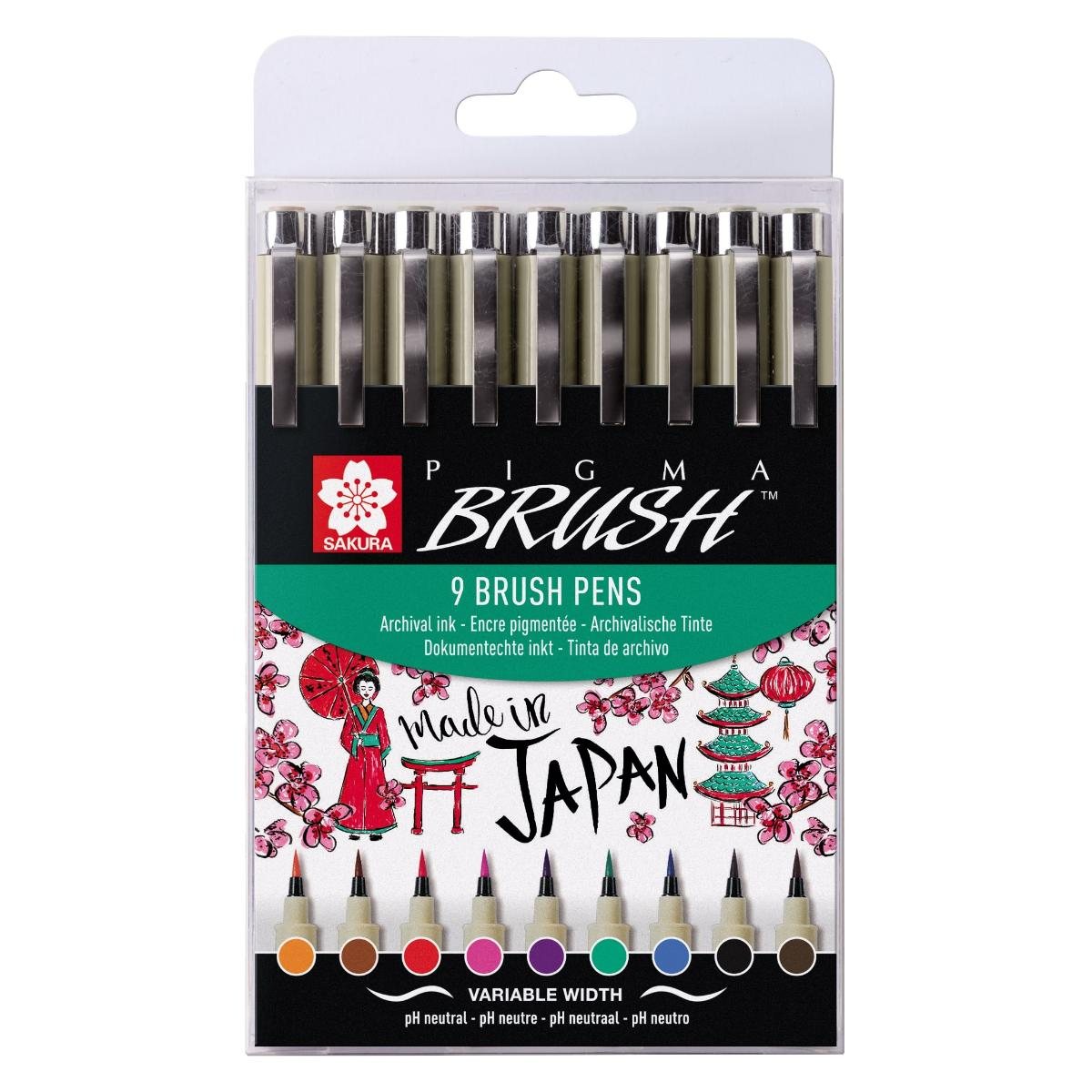 Sakura Pigma Brush Set | 9 Colours