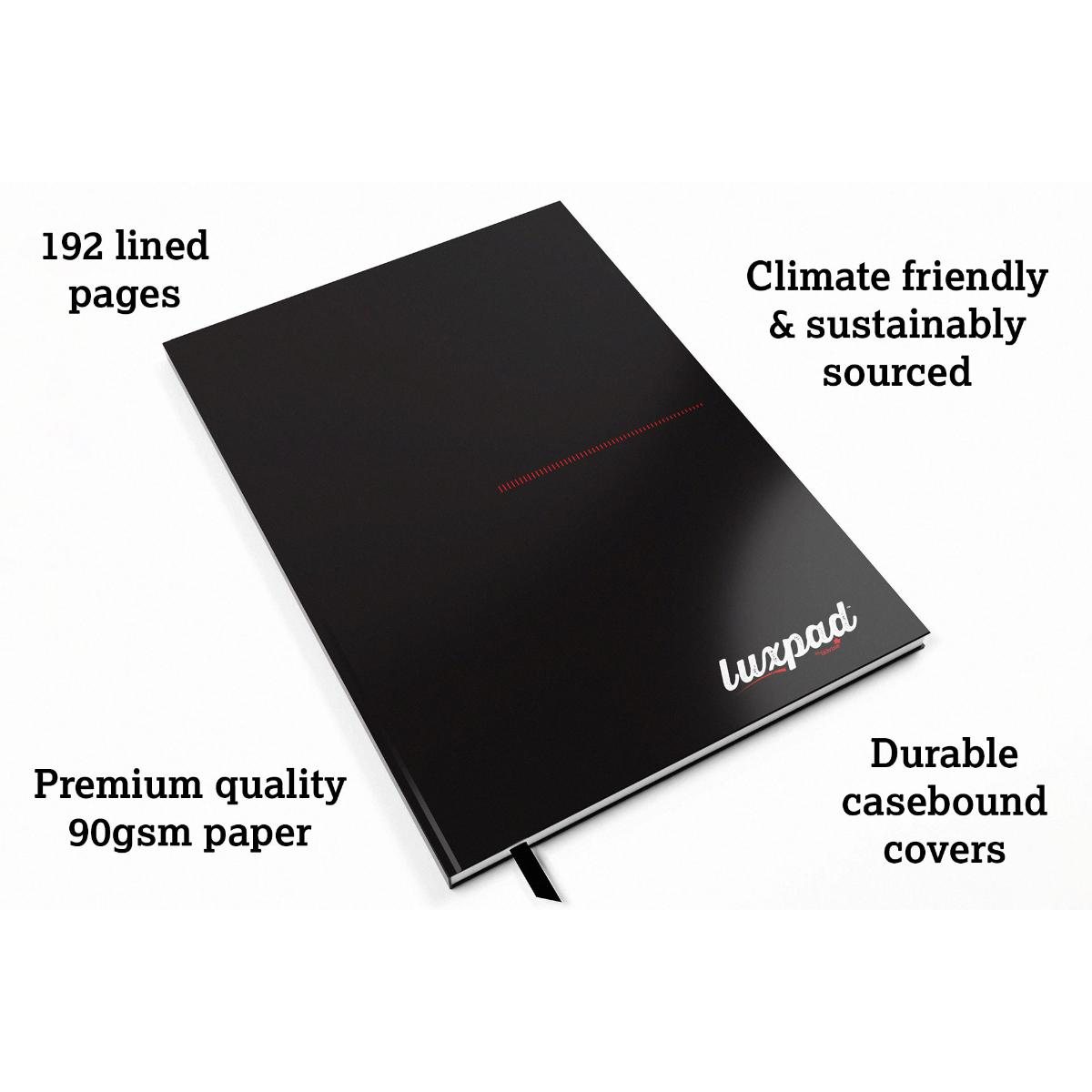 Luxpad A4 Hardback Casebound Notebook - Lined