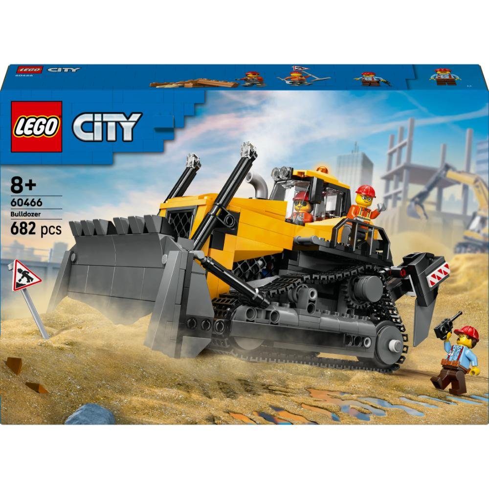 Yellow Bulldozer With Front Loader