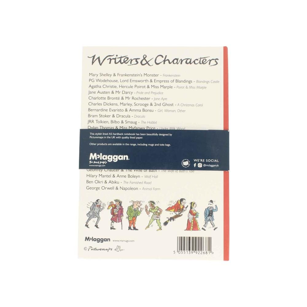 Writers & Characters Hardback A5 Notebook